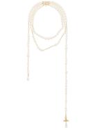 Vivienne Westwood Asymmetric Pearl Necklace - White
