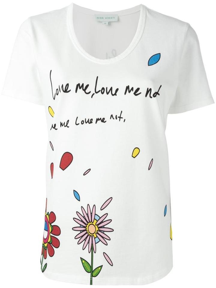 Mira Mikati 'love Me' Print T-shirt, Women's, Size: 38, White, Cotton
