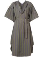 Tome Striped Belted Dress - Green