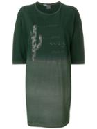 Krizia Vintage Printed T-shirt Dress - Green