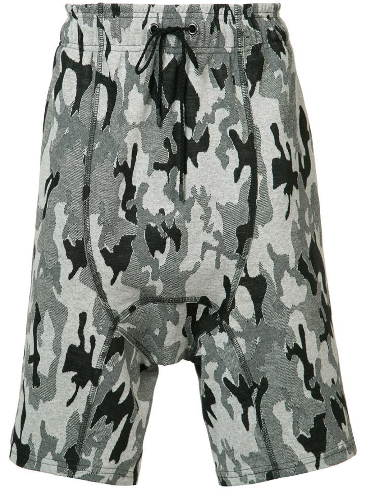 Tom Rebl - Camouflage Shorts - Men - Cotton/nylon/polyester/spandex/elastane - 48, Grey, Cotton/nylon/polyester/spandex/elastane