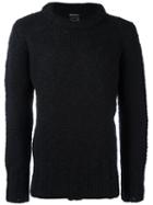 Ann Demeulemeester Chunky Knit Oversized Sweater, Men's, Size: Small, Black, Wool