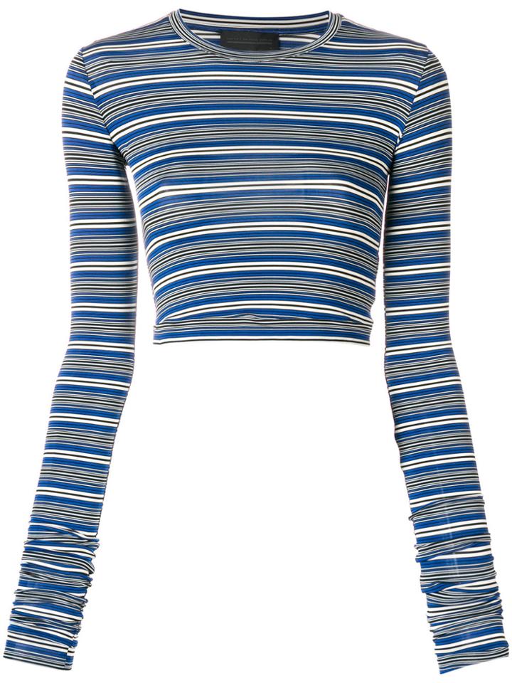Diesel Black Gold Round Neck Cropped Longsleeved Top - Blue