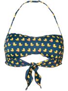 Mc2 Saint Barth Rubber Duck Print Bandeau Bikini Top - Blue