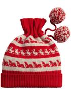 Burberry Fair Isle Beanie - Red