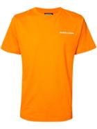 Andrea Crews Logo Chest Print T-shirt, Men's, Size: Large, Yellow/orange, Cotton