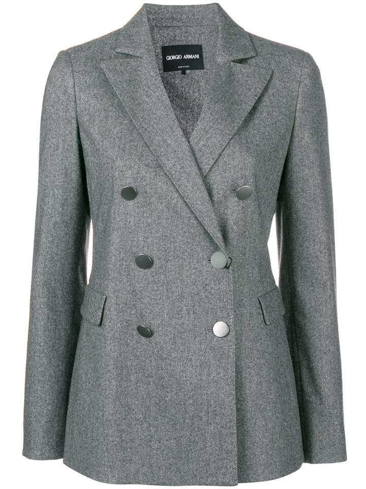 Giorgio Armani Double Breasted Blazer - Grey