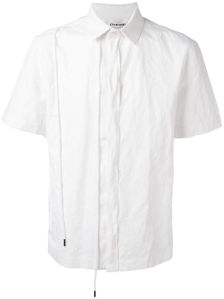 Chalayan String Shortsleeved Shirt - White