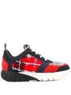 Thom Browne Tweed Raised Sneakers - Red