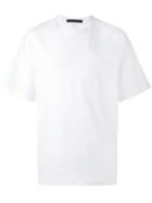 Keyhole Embroidered T-shirt - Men - Cotton - M, White, Cotton, Bruno Bordese