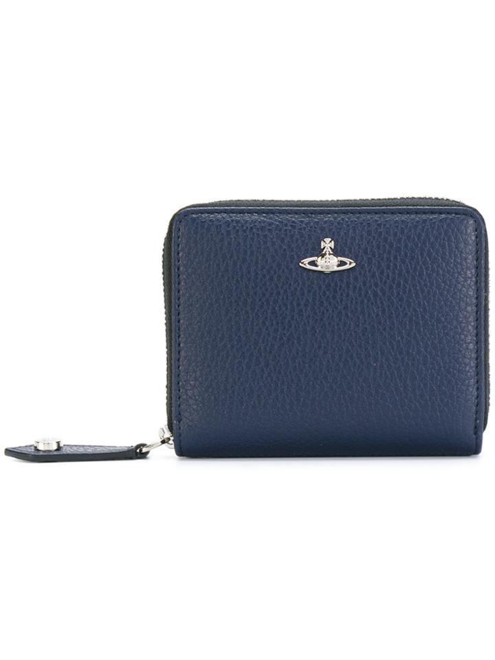 Vivienne Westwood Logo Zip Around Wallet - Blue