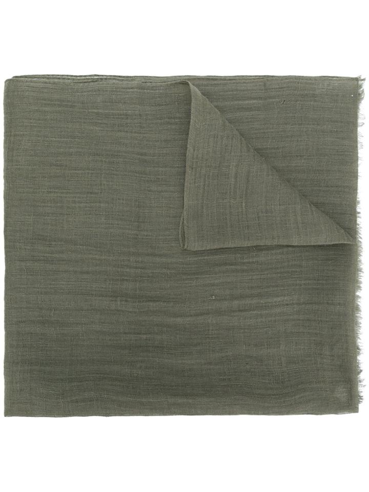 Eleventy Frayed Scarf - Green