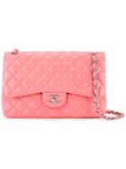 Chanel Vintage Double Flap Quilted Bag, Women's, Pink/purple