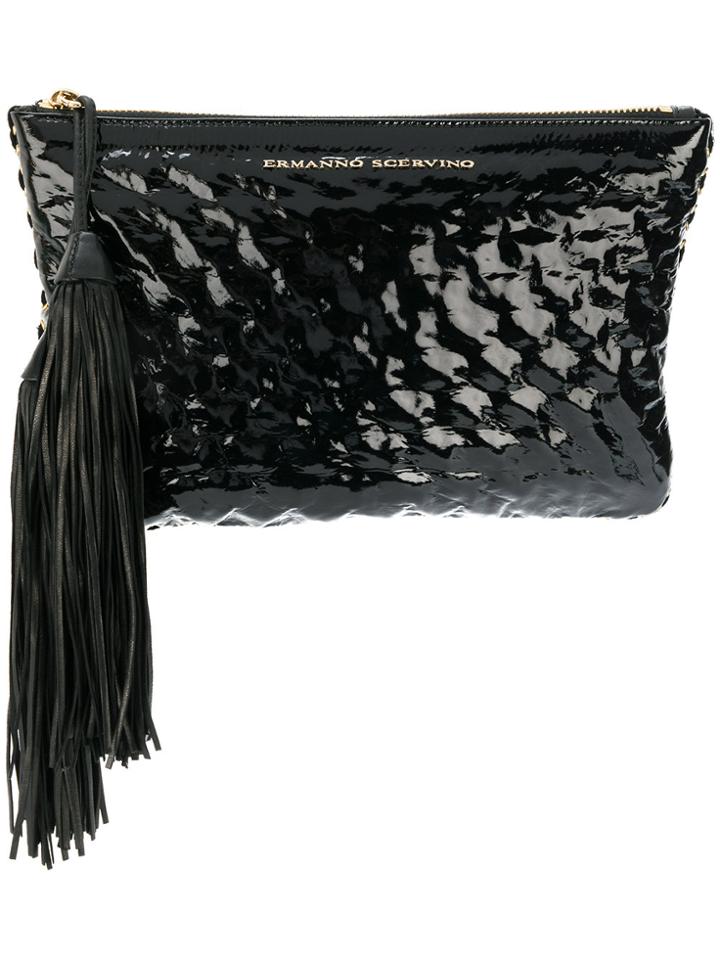 Ermanno Scervino Textured Clutch - Black