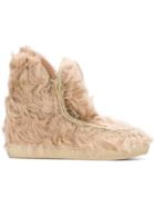 Mou Inner Wedge Fur Boots - Pink