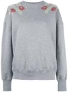Alexander Mcqueen Embellished Sweatshirt, Women's, Size: 40, Grey, Cotton
