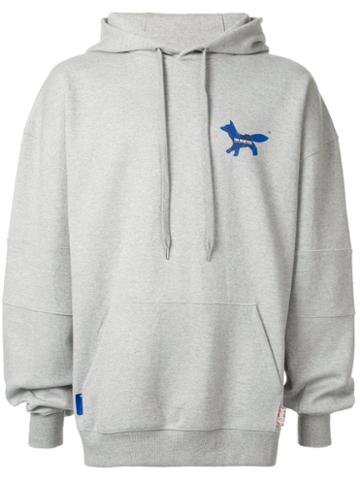 Ader Error Maison Kitsuné X Ader Error Fox Hoodie - Grey