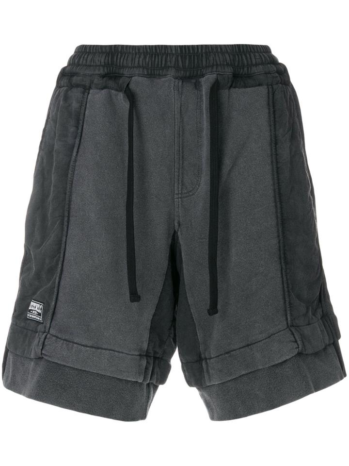Ktz Panelled Track Shorts - Grey