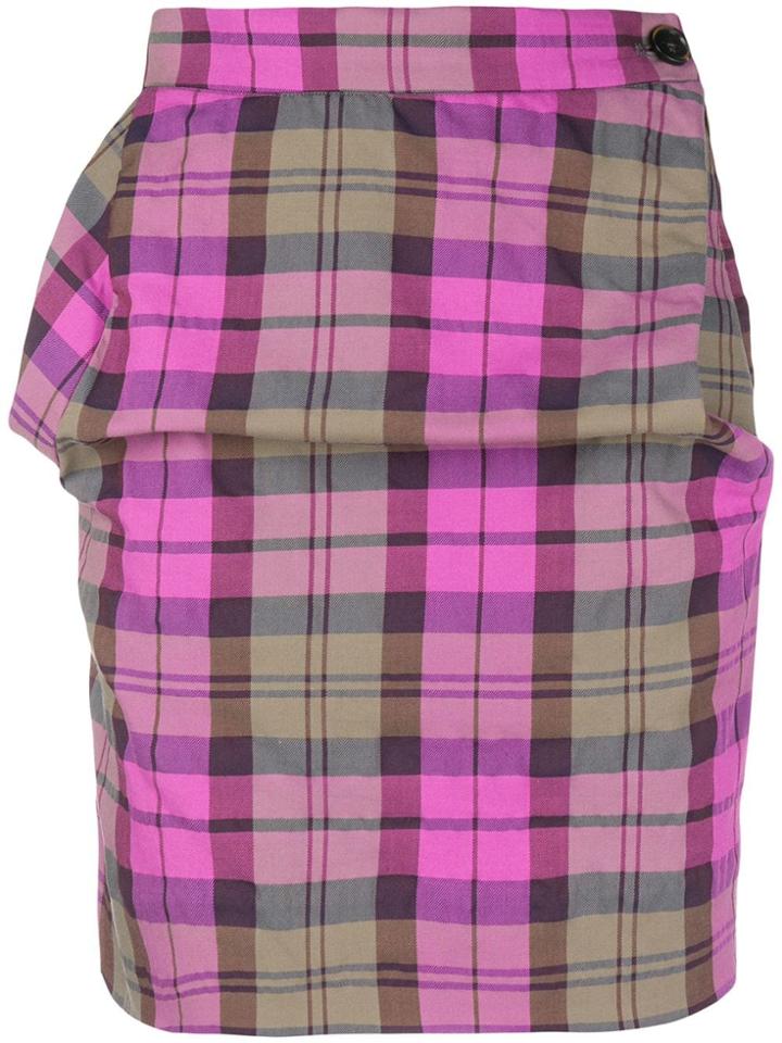 Vivienne Westwood Anglomania Alcoholic Mini Skirt - Pink & Purple