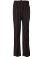 Unconditional Striped Flared Trousers - Black