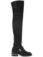 Nicholas Kirkwood Casati Pearl Over-the-knee Boots - Black