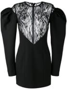 Saint Laurent - Drop Puff Sleeve Mini Dress - Women - Wool/cotton/polyamide/silk - 38, Women's, Black, Wool/cotton/polyamide/silk