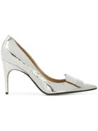 Sergio Rossi Cracked Effect Pumps - Grey
