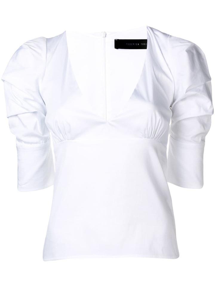 Federica Tosi Puff Sleeve Top - White