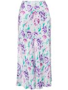 Rixo Kelly Floral Midi Skirt - White