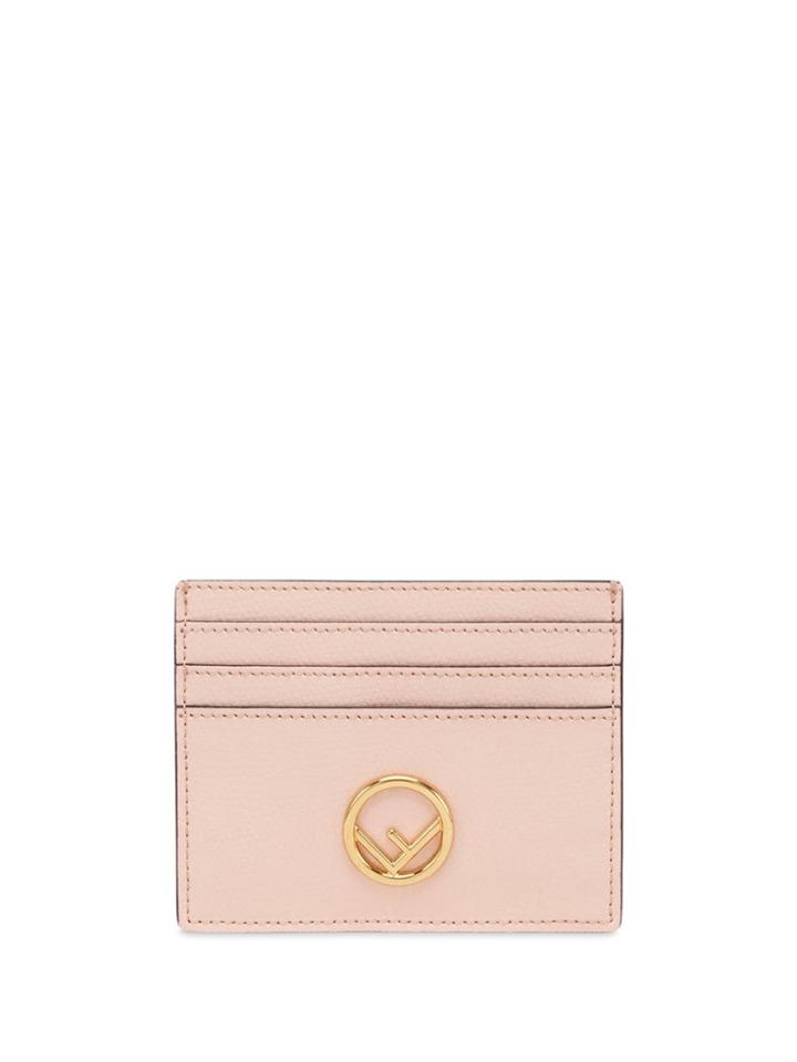 Fendi Ff Logo Card Holder - Pink