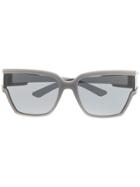 Balenciaga Eyewear Rectangle Frame Sunglasses - Grey