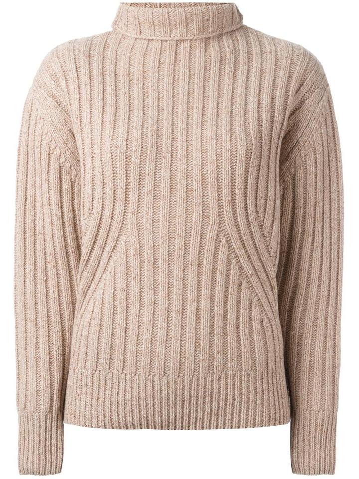Toteme Turtle Neck Jumper, Women's, Size: Medium, Nude/neutrals, Nylon/virgin Wool