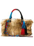 Sacai Fur Tote Bag - Brown