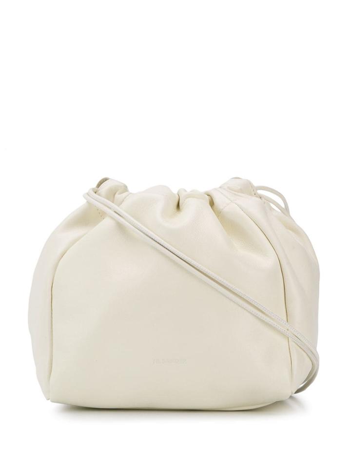 Jil Sander Drawstring Shoulder Bag - White