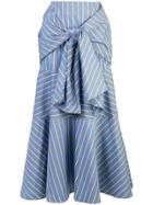 Silvia Tcherassi Striped Midi Skirt - Blue