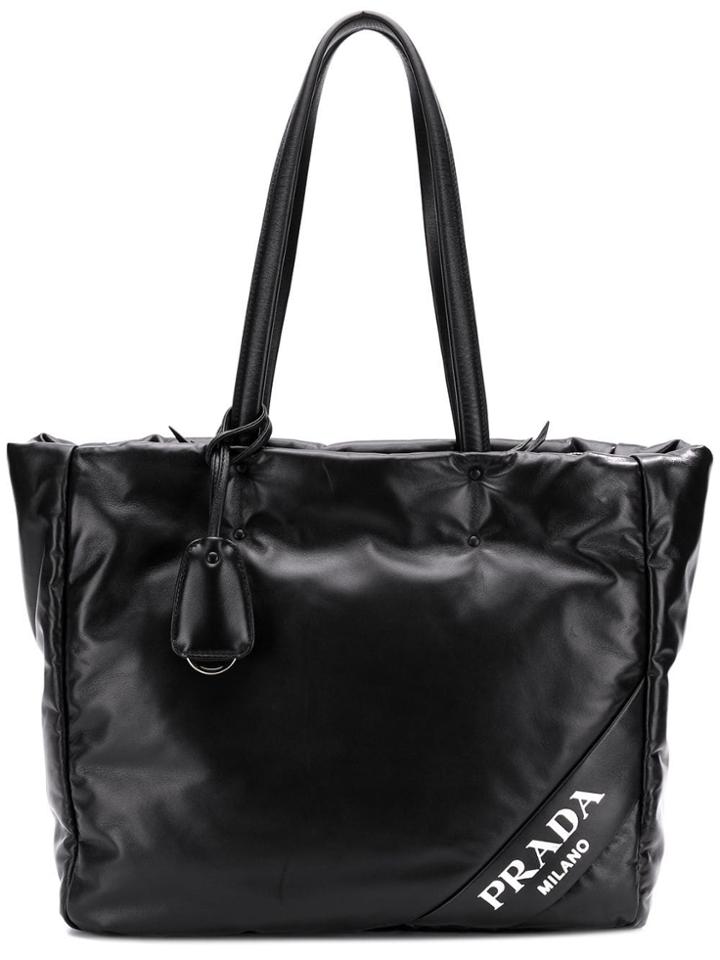 Prada Medium Nappa Shopping Tote - Black