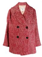 Semicouture Double Breasted Coat - Red