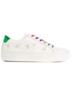 Moa Master Of Arts Bee Embroidered Sneakers - White
