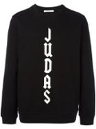 Givenchy Judas Slogan Sweatshirt, Men's, Size: Large, Black, Cotton