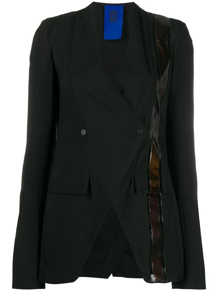 Ilaria Nistri Stripe Detailed Blazer - Black