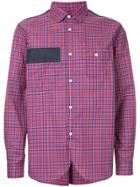 Junya Watanabe Comme Des Garçons Man Gridded Patch Detail Shirt - Red