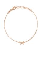 As29 18kt Rose Gold Mini Charm Bow Diamond Bracelet