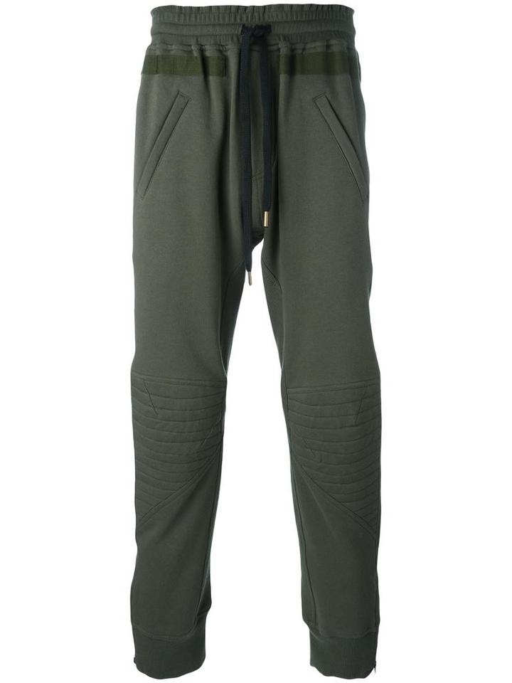 Amen Stitched Panel Track Pants, Men's, Size: 50, Green, Cotton