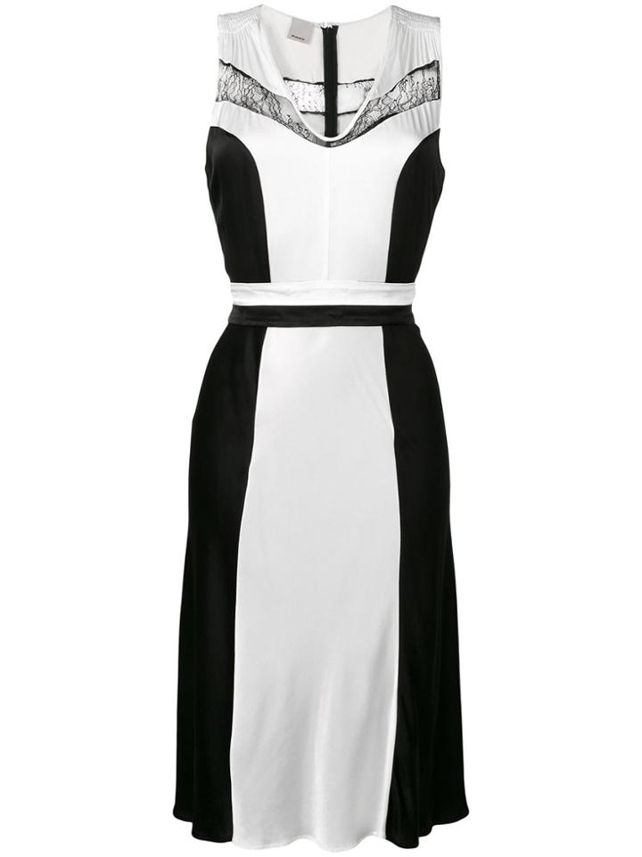 Pinko Colourblock Lace Panel Dress - Black