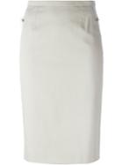 Fay Buckle Aplique Classic Skirt, Women's, Size: 38, Nude/neutrals, Cotton/spandex/elastane