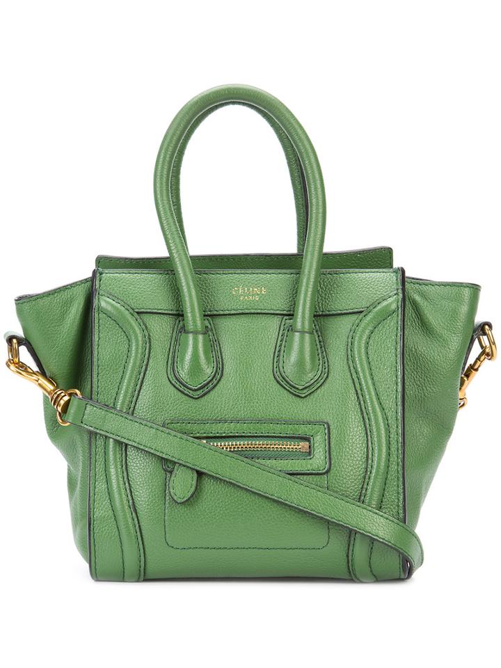 Céline Vintage Nano Tote, Women's, Green