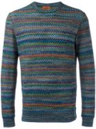 Missoni Crew Neck Jumper, Men's, Size: 54, Cotton/rayon/linen/flax/nylon