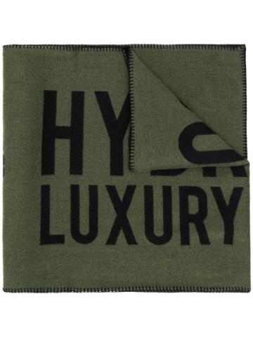 Hydrogen Embroidered Scarf - Green