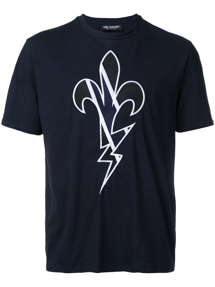Neil Barrett - Printed T-shirt - Men - Cotton - Xs, Blue, Cotton