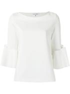 Gloria Coelho Ruffled Cuffs Blouse - White